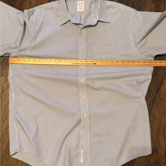 Brooks Brothers Men's Shirt 17.5 17 1/2 34 Long Sleeve Purple Striped Madison - Picture 11 of 16